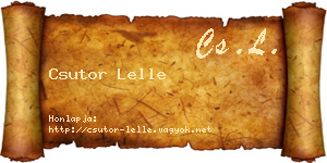 Csutor Lelle névjegykártya